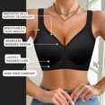 thumbnail image 6 of GIRLQUEEN Everyday Wireless Plus-Size Bras for Women, Full Coverage Soft Sleep Bra, Comfort Seamless Support Bra, 6 of 11