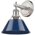 thumbnail image 1 of Beaumont Lane Steel Vanity Light in Pewter and Navy Blue, 1 of 2