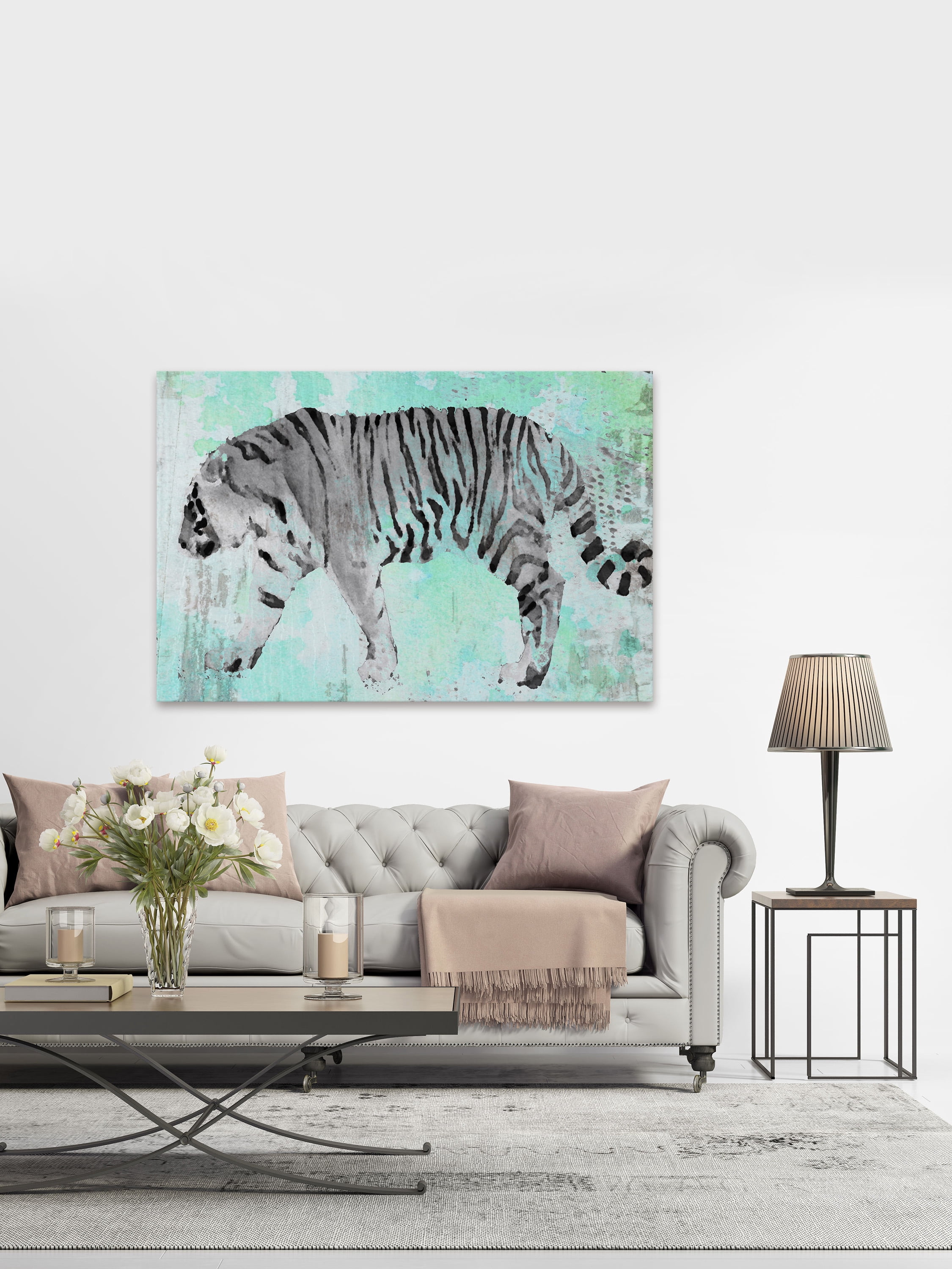 "White Tiger" Painting Print on Wrapped Canvas