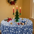 thumbnail image 6 of Disposable Tablecloth Waterproof Tablecloth Christmas Round Tablecloth 213cm Multicolor Plastic Holiday Party Table Cover Durable Festive Decor Dust Resistant, 6 of 6