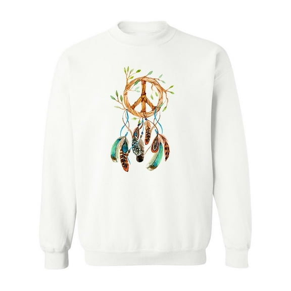 Peace Sign Dreamcatcher. Sweatshirt Men -Image by Shutterstock, Male Small