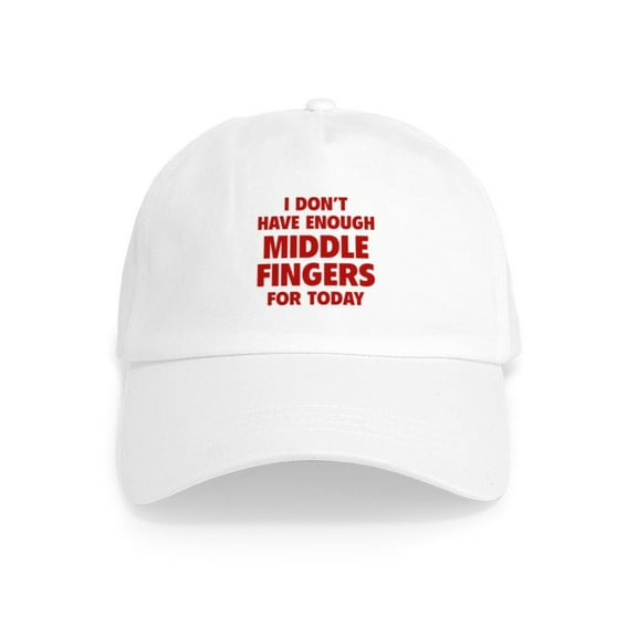 CafePress - I Don't Have Enough Middle Fingers For Today Cap - Adjustable 100% Brushed Unisex Casual Cotton Baseball Cap, Beige, 1