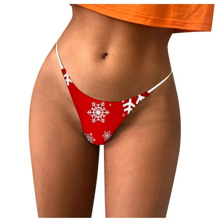 

Qcmgmg Thong for Women Sexy Seamless Low Rise Panties T-Back Plus Size M