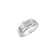 thumbnail image 3 of RYLOS Men's Rings Sterling Silver Classic 7X5MM Oval Gemstone & Diamond Ring White Topaz April Birthstone Rings For Men, Silver Rings, Size 8, 3 of 7