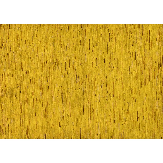 Ahgly Company Machine Washable Indoor Rectangle Abstract Yellow Modern Area Rugs, 2' x 3'