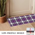 thumbnail image 3 of Purple and White Checkered Pattern Washable Non Slip Indoor Door Mat, Decorative Entry Rug for Entrance, Bedroom, Kitchen, Bathroom, 16"x47", 3 of 6