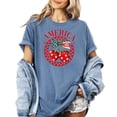 thumbnail image 3 of Trendy America Shirt for Women & Teens Patriotic Stars and Stripes Cherry Bow Tee Blue Jean Shirt Adult Small, 3 of 4