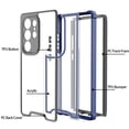 thumbnail image 2 of Compatible With Samsung Galaxy S24 Ultra Phone Case,Heavy Duty Durable 4-Layer,Transparent Backplane,Military Grade Drop Protection Shockproof Anti-fall Rugged Bicolor Vivid Phone Case,Darkblue, 2 of 8