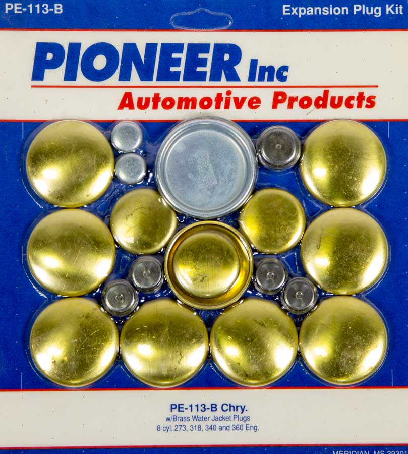 Pioneer Small Block Mopar Brass Freeze Plug Kit P/N PE113B