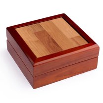 3dRose,  Hickory Country Natural Hardwood, Jewelry Box 5.5x5.5 inch with 4 inch tile