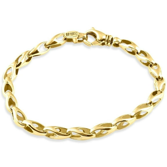 Pompeii Men's 14k Gold (19gram) or Platinum (31gram) 5.5mm Link Bracelet 8.25" (,)