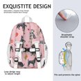 thumbnail image 5 of Schnauzer Dogs and Flowers Backpack for School,Cute School Bag,Schoolbag with Adjustable Shoulder Straps & Padded Back,15"x11.42"x5.5", 5 of 6