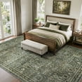 thumbnail image 4 of Lahome Green 10x14 Area Rugs for Living Room, Washable Large Rugs for Bedroom, Vintage Floor Rugs for Living Room, Rubber Backed Non-Slip Carpet for Dining Room Office, 4 of 11