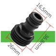 thumbnail image 5 of Conector de 26 mm para riego por manguera, adaptador de grifo roscado de 3/4" BSP macho para jardín, 5 of 5