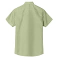 thumbnail image 5 of LRGSHF Men's Short Sleeve Button Down Shirts Solid Color Tops Summer Wedding Guest Soft Blouse Collared Breathable Lightweight Vacation Shirt, 5 of 5