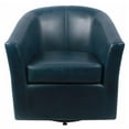 thumbnail image 2 of Ernest Bonded Leather Swivel Chair, Vintage Blue, 2 of 8