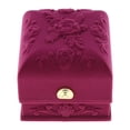 thumbnail image 2 of lionlar Embossed Velvet Jewelry Display Organizer Case Holder Storage Box Box 6.5x6x5cm, 2 of 9