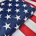 thumbnail image 1 of Bandera estadounidense de 4 x 6 pies, hecha en Estados Unidos, viento fuerte con estrellas bordadas, rayas cosidas, ojales de latón, bandera duradera de Estados Unidos al aire libre, 1 of 5