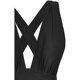 thumbnail image 4 of Traje de baño de una pieza para mujer con pliegues cruzados sobre una playa sólida Trajes de baño Adepaton HMHZ252-1, 4 of 6