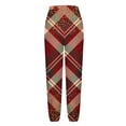 thumbnail image 5 of Ltctricy Women's Pajama Pants High Waisted Drawstring Plaid Lounge Joggers Loose Casual Yoga Pants Sleep Pj Bottoms with Pockets(Red,Small), 5 of 6