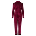 thumbnail image 2 of HJYCHN Velvet Pajama Set with Elegant Lace Suspenders and Comfortable Shorts for Cozy Home Wear and Relaxation Wine M, 2 of 6