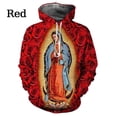 thumbnail image 3 of Sudadera con capucha con estampado 3D de la Virgen María para hombre, sudadera informal de manga larga con estampado de la Virgen cristiana, ropa de hombre de gran tamaño, 3 of 5