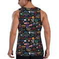 thumbnail image 3 of Fotbe Basketball Pattern Men's Quick Dry Workout Tank Top Gym Muscle Tee Fitness Bodybuilding Sleeveless T Shirt Breathable Workout Shirt-3X-Large, 3 of 9