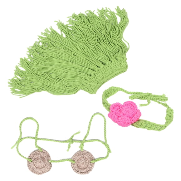 SHOWERORO 1 Ensemble de Vêtements pour Nouveau-Né Photos Accessoires de Photographie Vert Acrylon pour Vêtements de Nourrisson