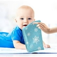 thumbnail image 7 of GZHJMY Baby Gauze Towels for Kids Soft Handkerchief Newborn 100% Cotton Blue Snowflake Absorbent 12x12 Inch 3 Pack, 7 of 7