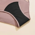 thumbnail image 5 of GEWSEY French Cut Mid Waist Period Underwear for Women- Reusable, Comfortable, Absorbent, Leakproof, Thin, For Menstrual Flow (Pink, L), 5 of 7