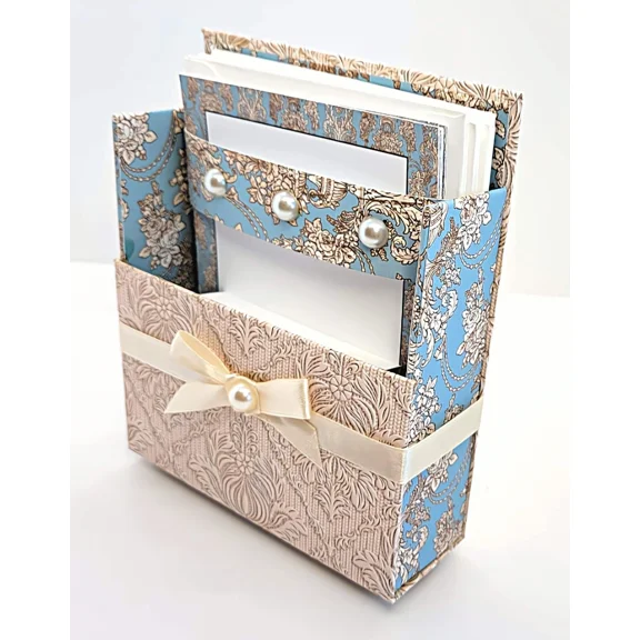 42-Pc Stationery Gift Box Set W/Reusable Desktop Organizer Box And Gold Pen - Bl