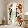 thumbnail image 4 of Feelyou Tribal Western Cowboy Black Out Curtains, Brown Cowgirl Boot Curtains Pack of 2 (42x63 Each), Texas Stars Cactus Bedroom Curtains, Curtains and Drapes Room Decor, 4 of 7