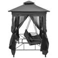 thumbnail image 3 of vidaXL Hammock Anthracite Powder-coated steel, Polyester Extra Large, 3 of 7