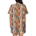 thumbnail image 3 of Naloa Funny Dogs Family Women's Short-Sleeved Pajama Set, Loungewear, Summer pajamas, Breathable Cozy - Large, 3 of 9