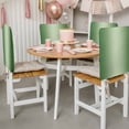 thumbnail image 3 of Green Ombre Chair Back Covers, Removable Chair Covers for Dining Chairs Set of 6, Washable Chairs Slipcovers Back Seat Protector for Wedding Party 19"x20", 3 of 9