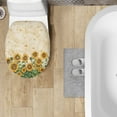 thumbnail image 4 of ZUXONGSY Butterfly Sunflower Flannel Toilet Cover Decorative Toilet Seat Covers Elongated Lids with Elastic Bottom Soft Skin Friendly Toilet Protective Cover for Women Gifts for Mom, 4 of 6