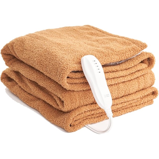 Heated Blanket Electric Throw 50” x 60” -Heated Throw Blanket with 5 Heating Levels & 3 Hours Auto Off Machine Washable Over-Heat Protect(Racoon)