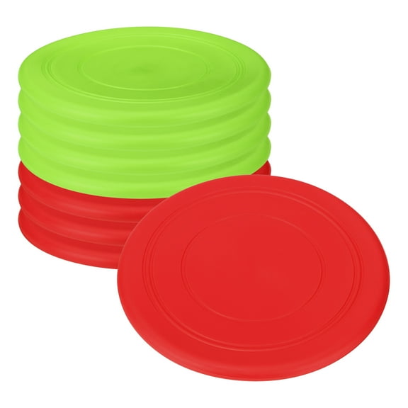Uxcell Flying Disc Soft Silicone Colorful Flying Disk Flyer for Outdoor Sports Training Playing Lawn Game Red/Green