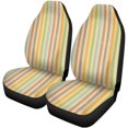 thumbnail image 2 of Juego de 2 fundas de asiento de coche ABPHQTO marrón Vintage rayas naranja cómic universal, 2 of 4