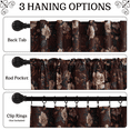 thumbnail image 6 of NICETOWN Velvet Curtains 108 inches Long, Vintage Floral Velvet Curtains Room Darkening Thermal Insulated Drapes for Bedroom Living Room, Rust Red, 52"x108", 2 Panels, 6 of 9