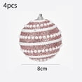 thumbnail image 2 of Juego de 4 piezas de decoración de árbol de Navidad con purpurina, bolas de purpurina de 0.315 in para árboles de Navidad, bodas, fiestas, decoración de vacaciones (rosa), 2 of 5