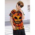 thumbnail image 3 of Aideaone Boys Girls Halloween Tie Dye Shirt Hippies Senior Tees T Shirts for Kids 4-14 Years, 3 of 6