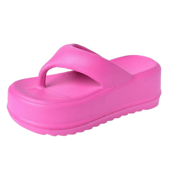 Platform Sandals EVA Women Shoes Slide Sandals Women for Indoor Home Outdoor rose red small