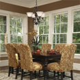 thumbnail image 3 of Beaumont Lane 4 Light Tea Stone Glass Chandelier in Rubbed Bronze, 3 of 4