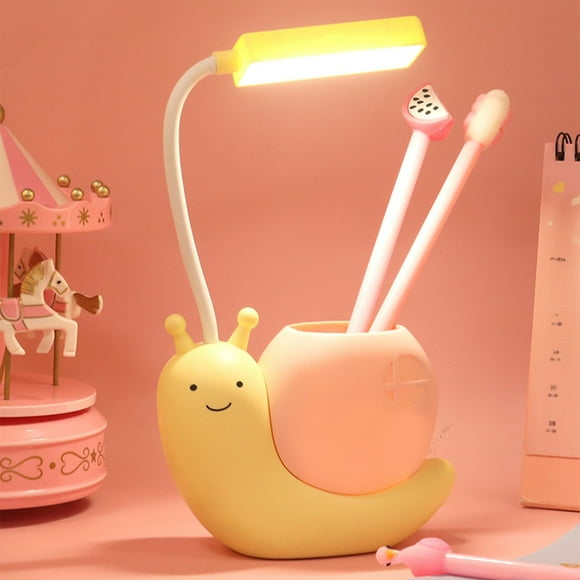 Incredible Savings,LED Desk Lamp with Pen Holder | Rechargeable Flexible Gooseneck Desk Lamp | Eye-Caring Reading Light for Computer, Bedside, and Study Use, | Plastic, Yelllow-328 $BS$3