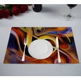 thumbnail image 1 of YUSDECOR Colorful Musical Shapes Metaphor Kitchen Dining Table Mats Placemats Size 12x18 Inches, Set of 2 Pieces, 1 of 2