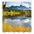 thumbnail image 3 of Ambesonne Nature Shower Curtain, Country Scene and Lake, 69"Wx75"L, Multicolor, 3 of 5