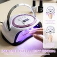 thumbnail image 3 of 288W Nail Lamp with 66 LEDs and Smart Sensor Professional Nail Dryer with 4 Timer Settings Fast Curing Light for Gel Polish Hands and Feet, 3 of 9