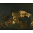 thumbnail image 2 of Giovanni Battista Piazzetta 18x15 Black Ornate Wood Framed Double Matted Museum Art Print Titled - David and Goliath, 2 of 5