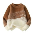 thumbnail image 2 of ATOGUTA Sweater Girls Kids Casual Long Sleeve Knit Pullover Tops Size 3T-13, Brown, 2 of 5